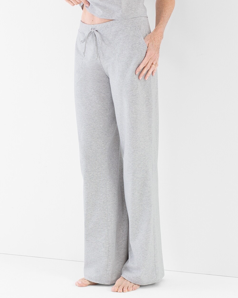 Cotton Blend Pajama Pants Heather Frost SH