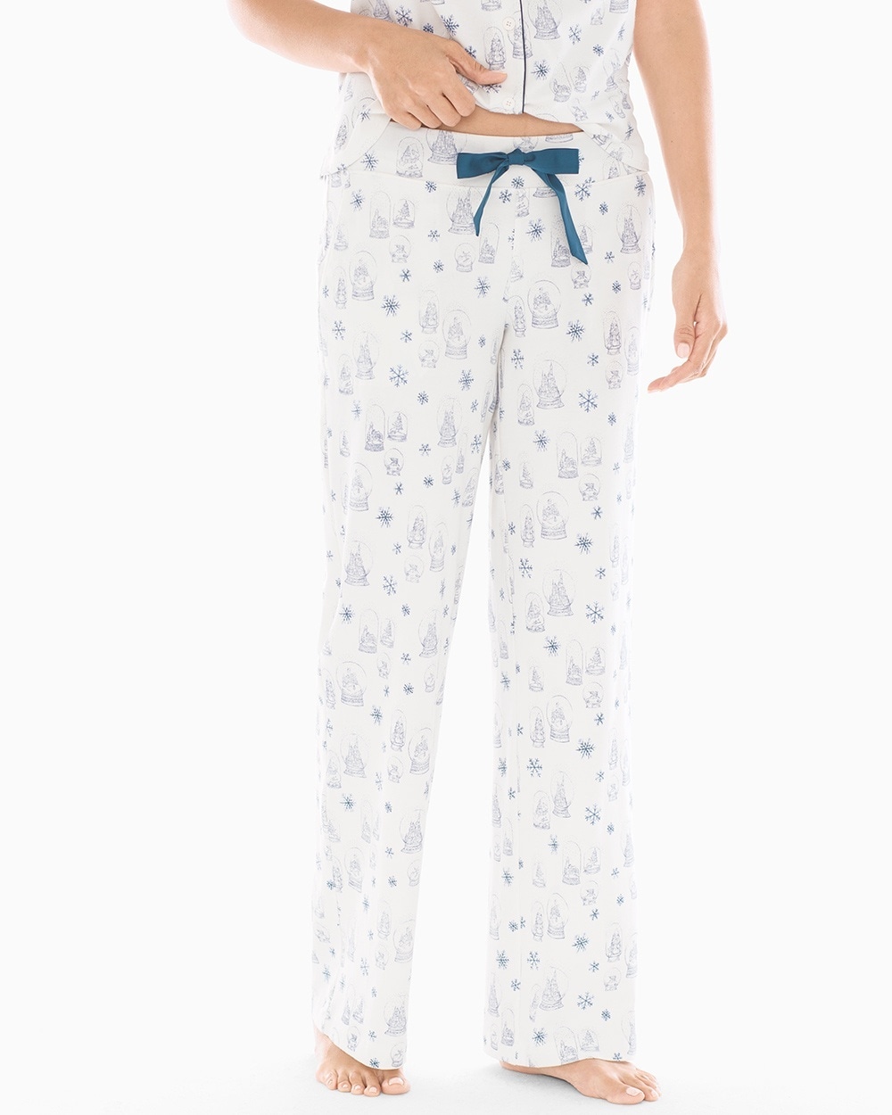 Embraceable Pajama Pants Snowglobes Ivory SH