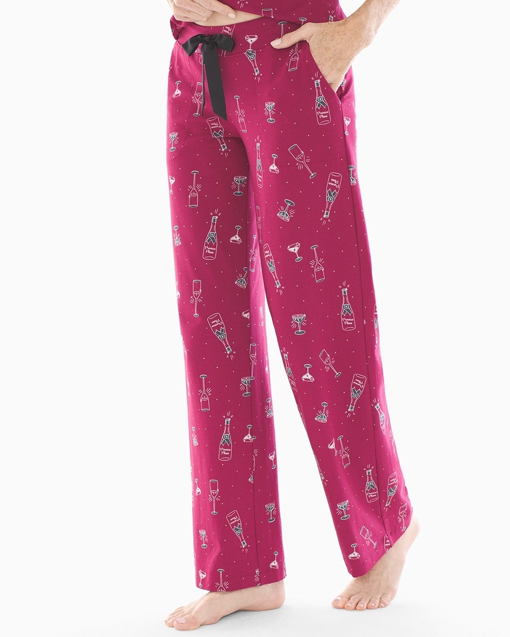 Embraceable Pajama Pants Prosecco Please Cranberry TL