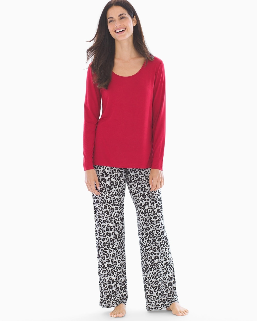 Cool Nights Long Sleeve Pajama Set Exotic Animal Lunar TL