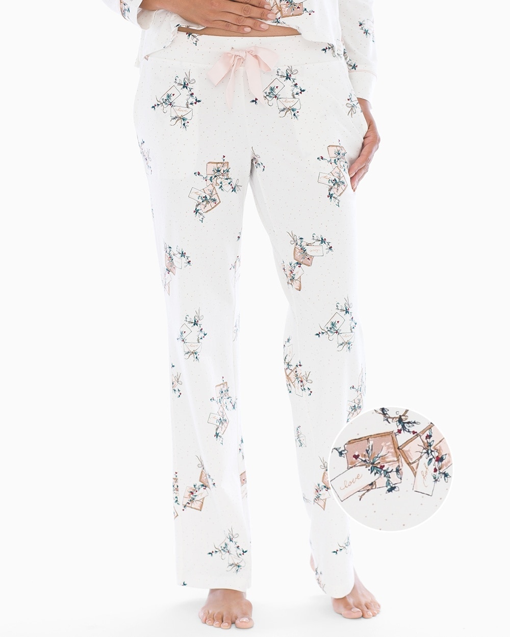 Embraceable Pajama Pants Paper Packages Ivory RG