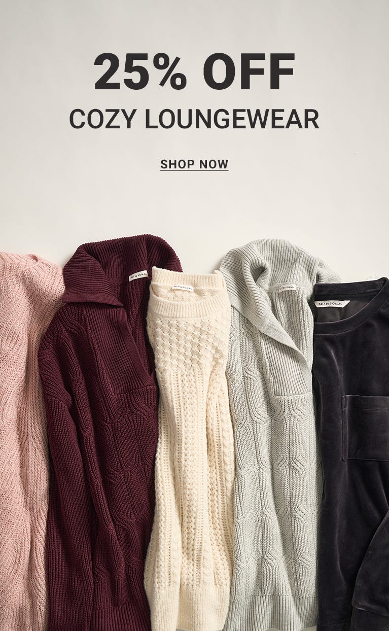 25% Off loungewear