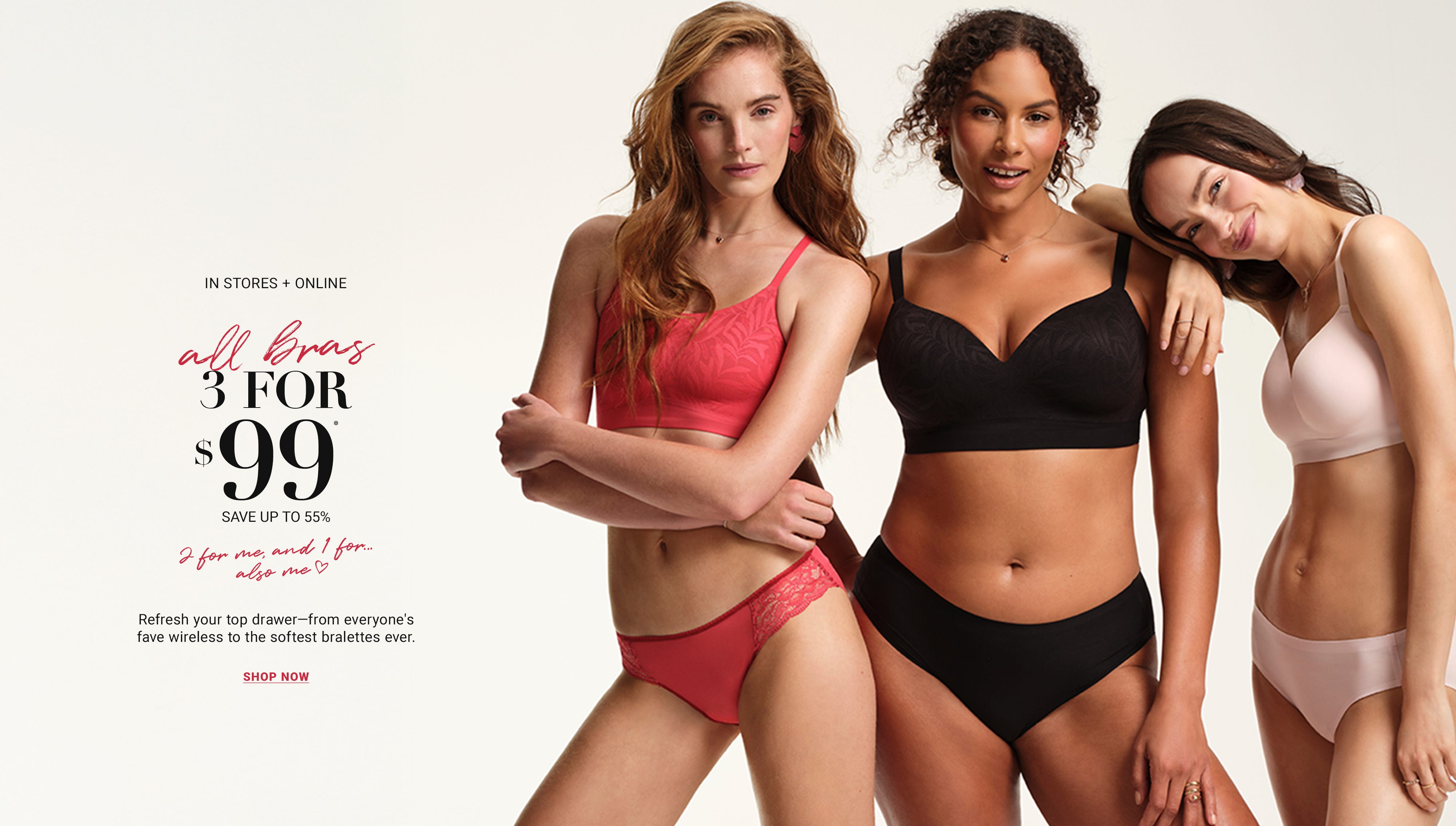 3 for $99 Bras