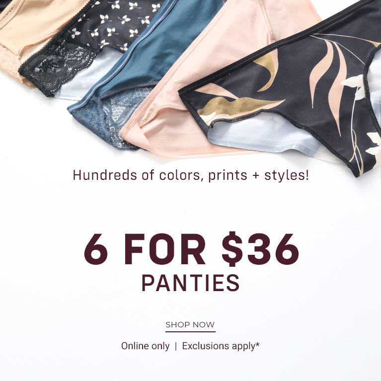6 for 36 Panties