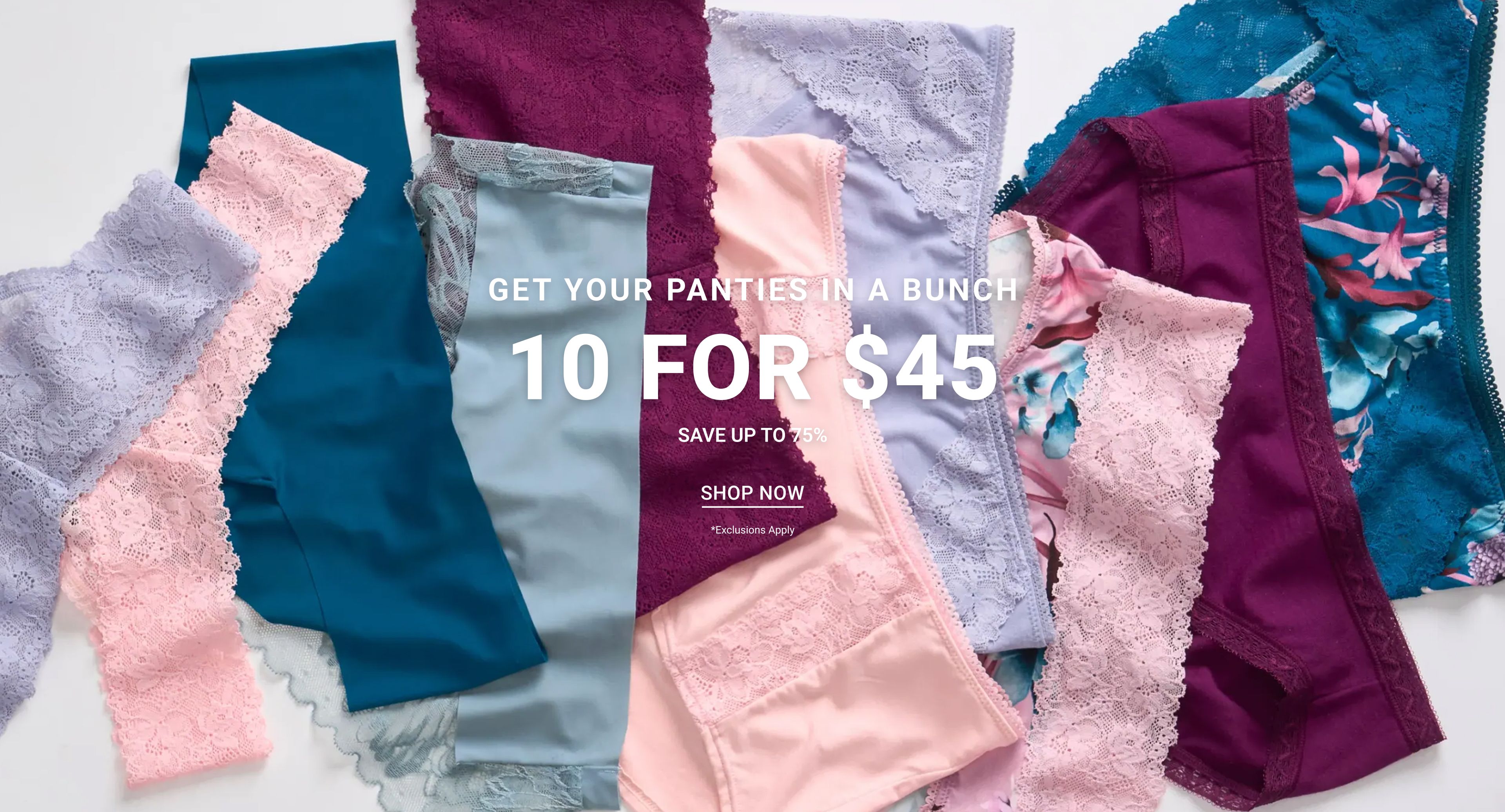 10 for $45 Panties
