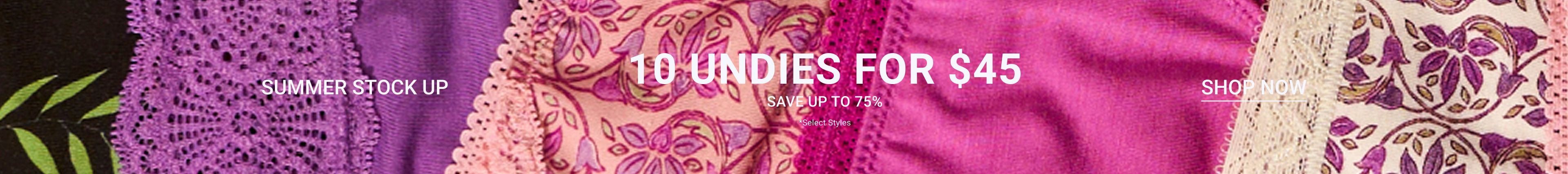 10 for $45 Panties