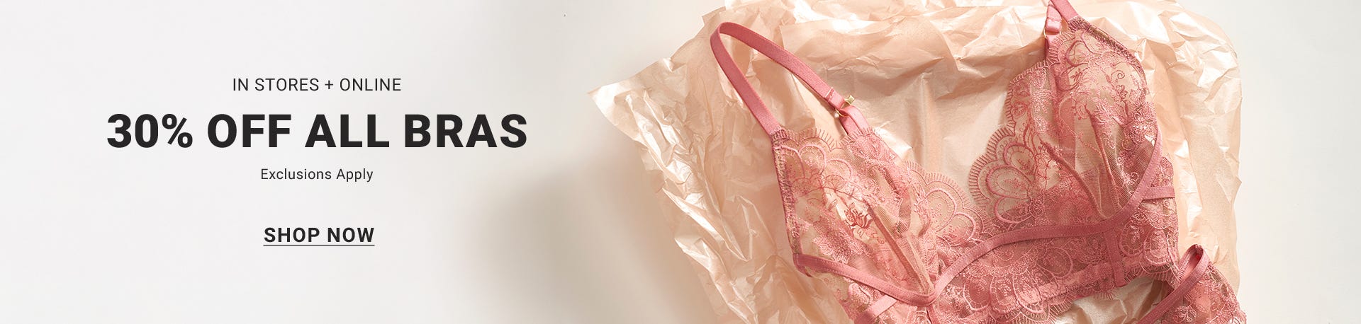 30% Off All Bras