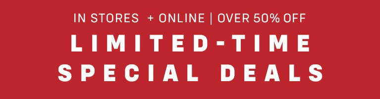 Over 50% Off Limited Time Special Deals