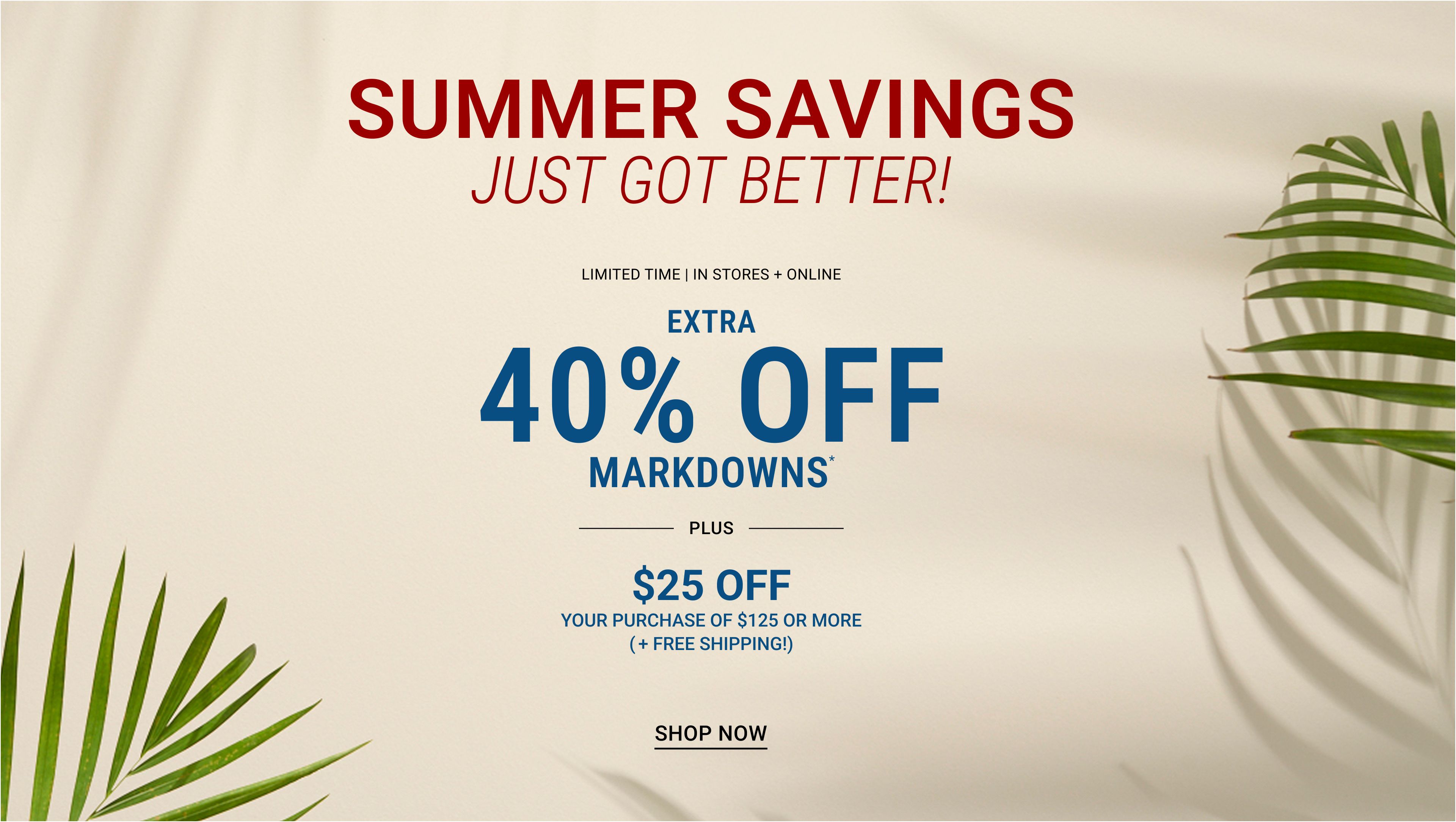 Extra 40% Off Markdowns