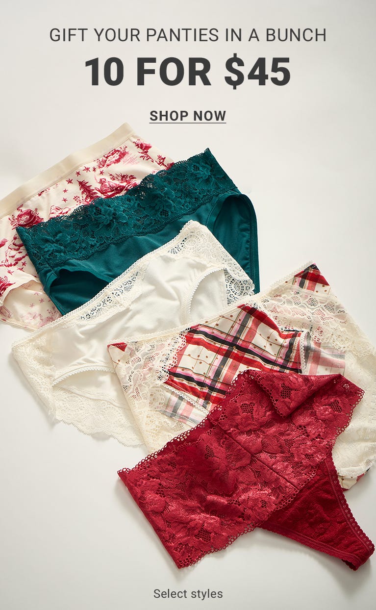 10 for $45 Panties