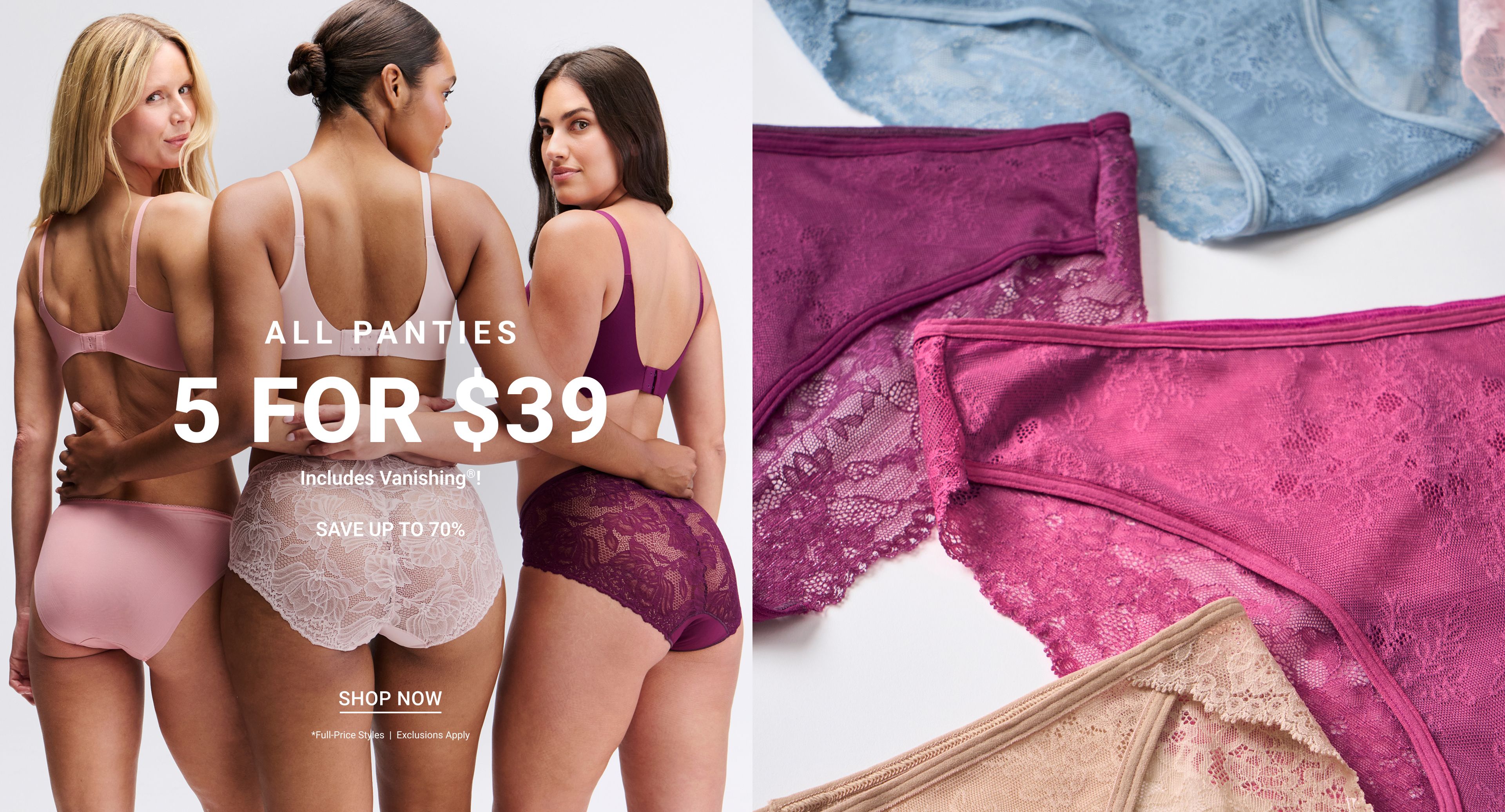 Panties 5 for $39