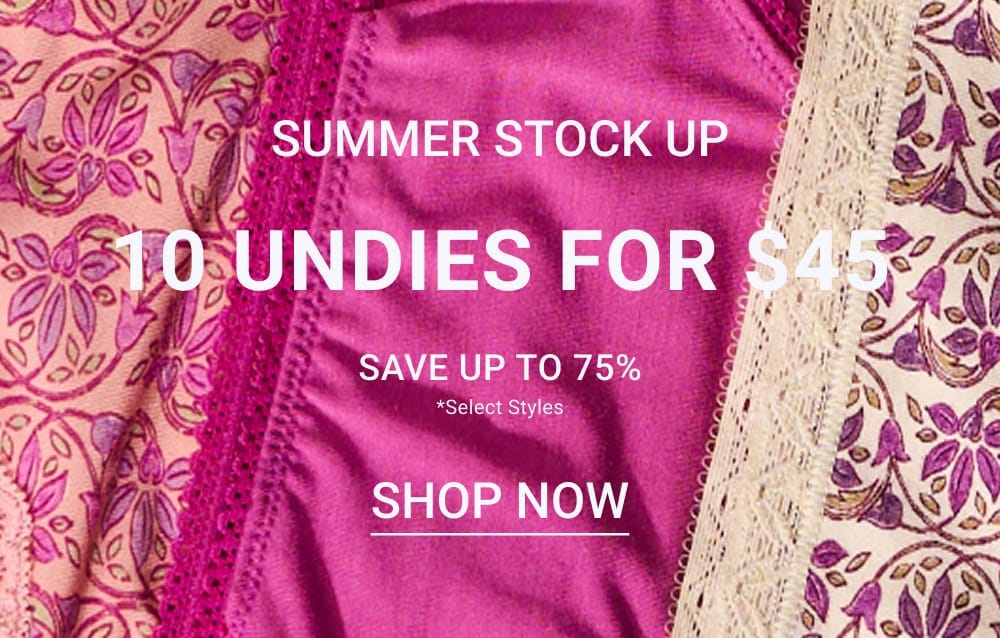 Mobile 10 for $45 Panties