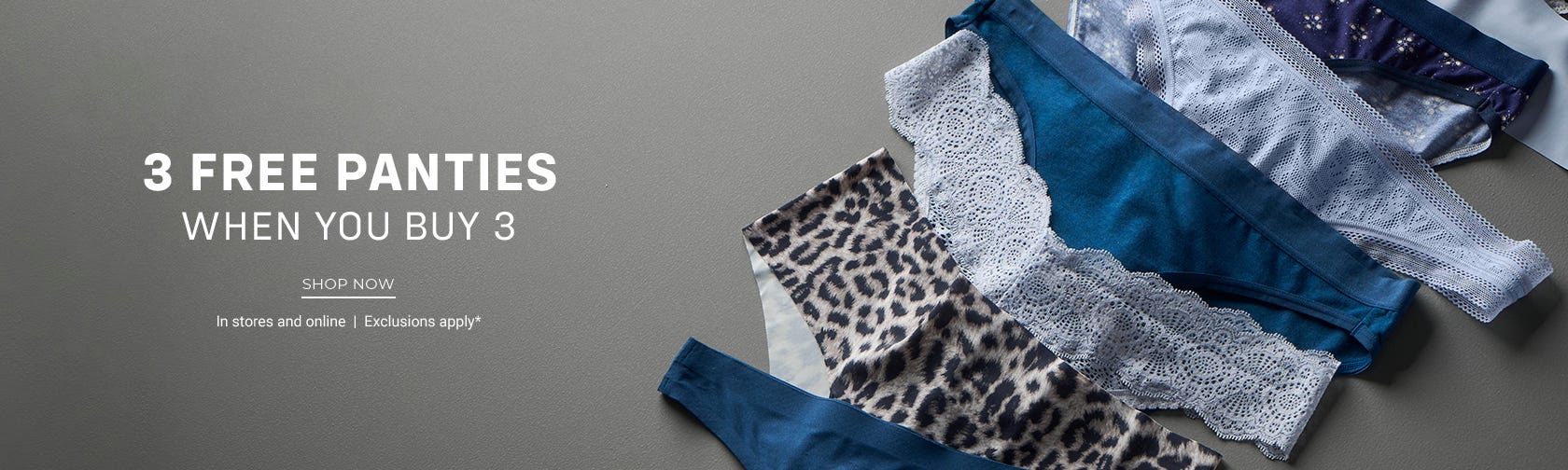 3 Free Panties When you Buy 3