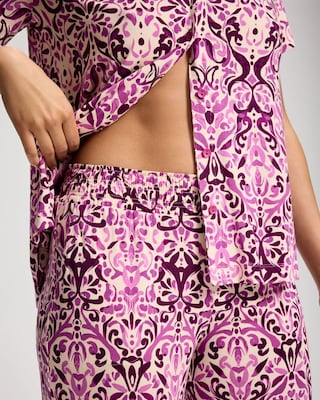 Cropped Pajama Pants click to view larger image.