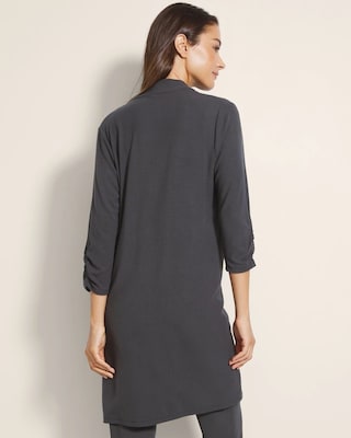Rib Long-Sleeve Pajama Cardigan click to view larger image.