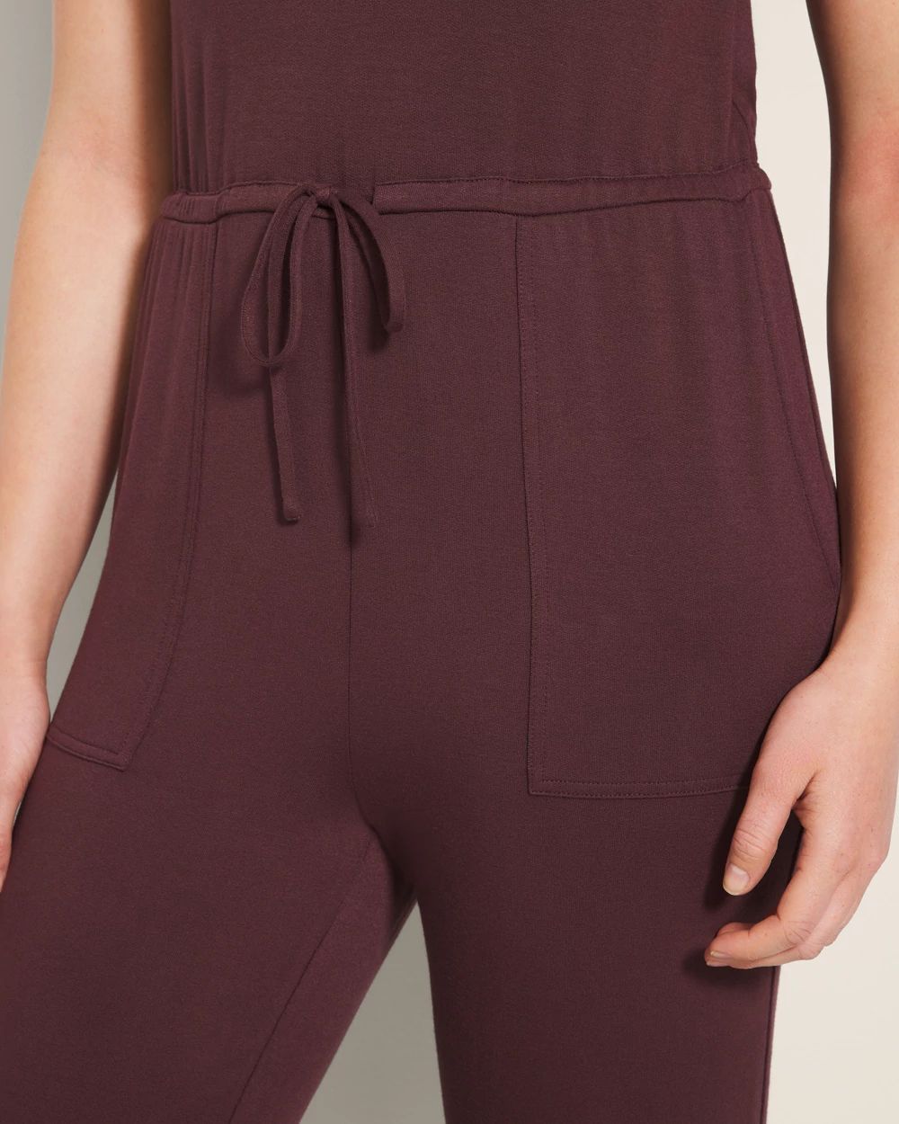 French Terry Wide-Leg Jumpsuit