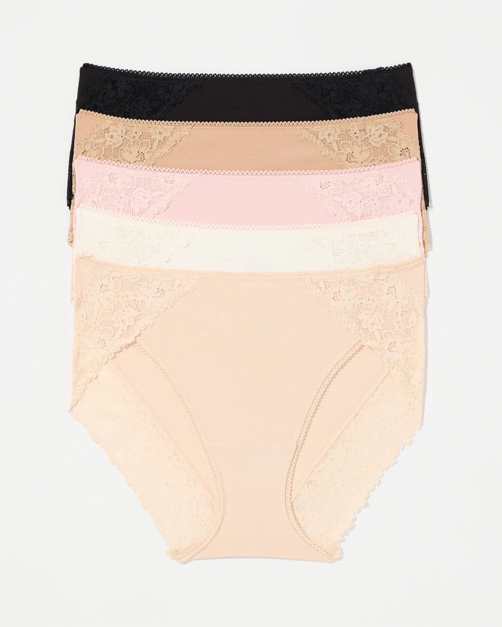 Embraceable High-Leg with Perfect Lace Panty 5-Pack