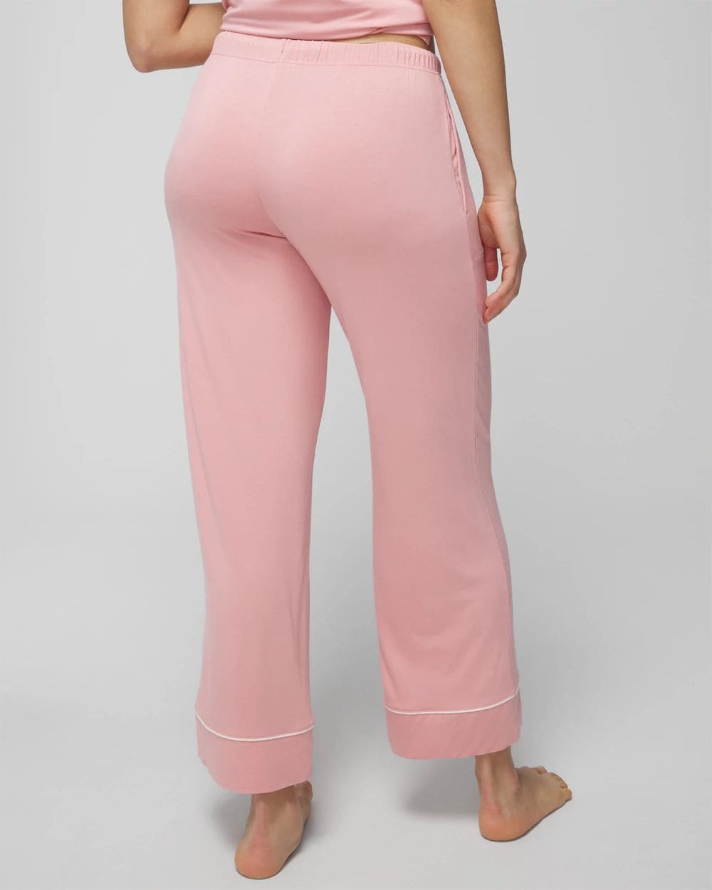 Cool Nights Solid Piped Pajama Pants