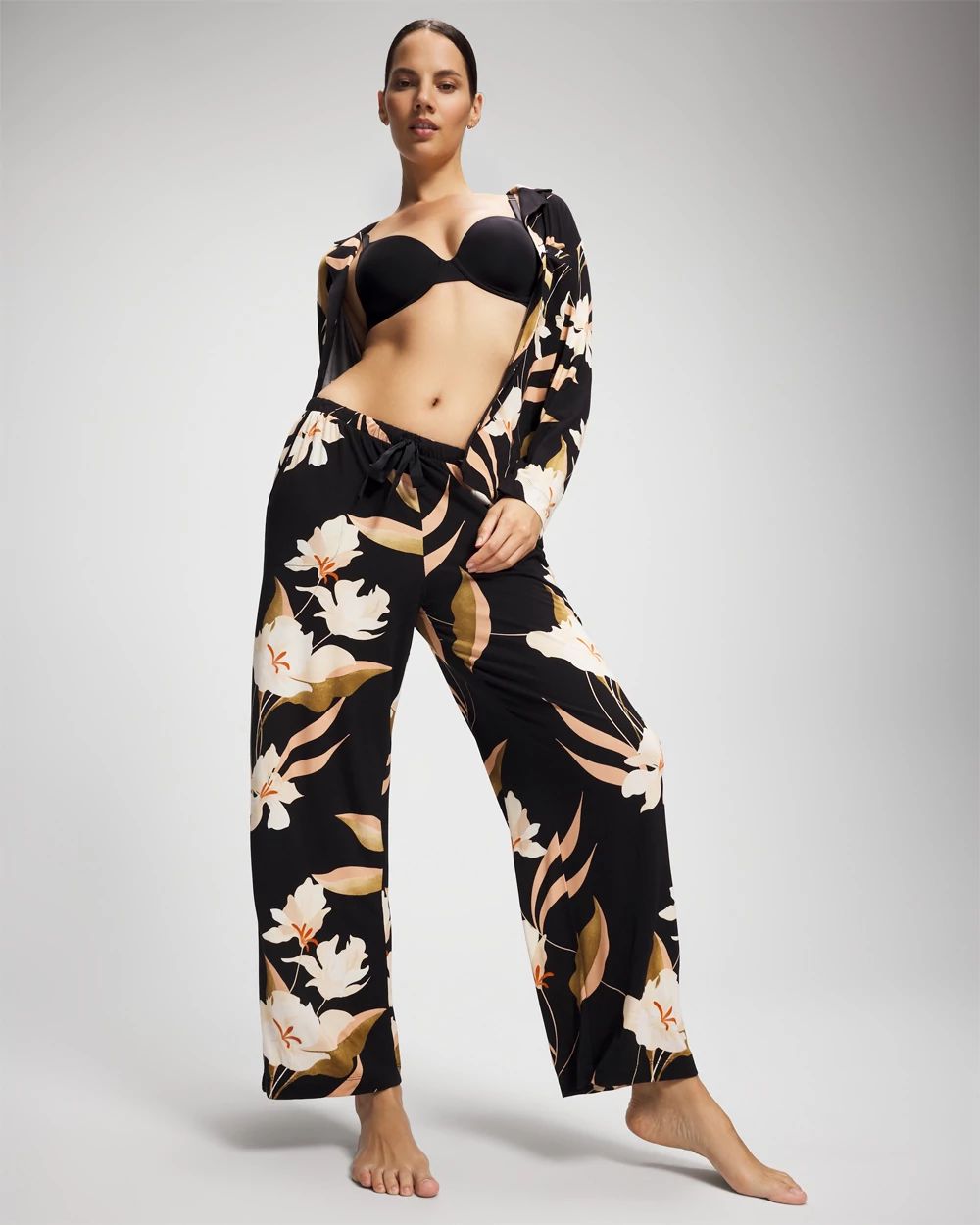 Cool Nights Satin Trim Pajama Pant