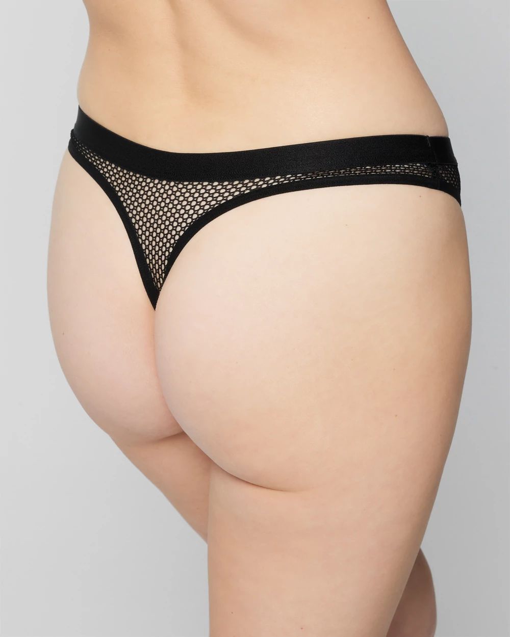 Mixed Media Thong Panty click to view larger image.