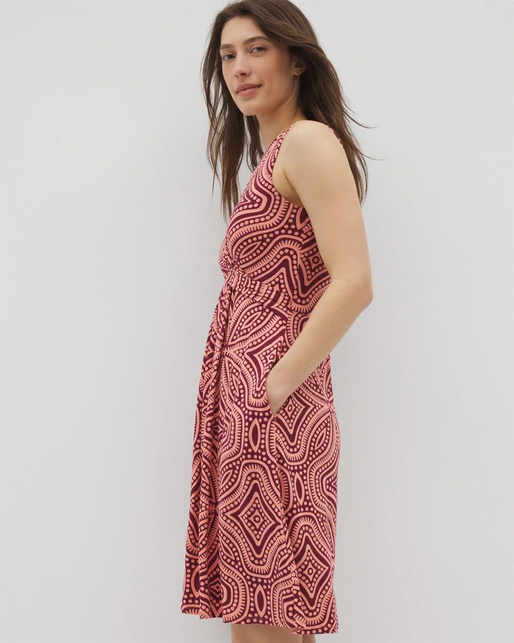 Soft Jersey V-Neck Short Bra Dress