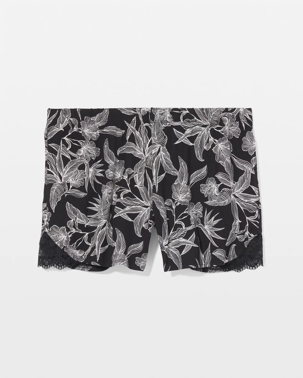 Lace-Trim Pajama Shorts click to view larger image.