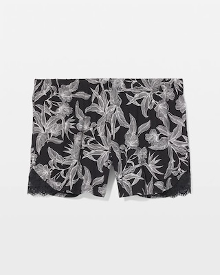 Lace-Trim Pajama Shorts click to view larger image.