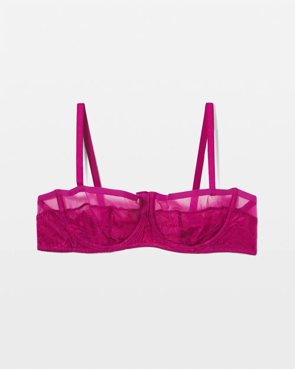 Sheer Lace Unlined Balconette Bra
