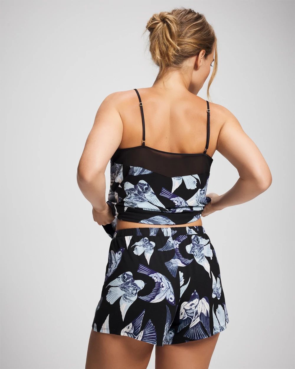 Satin Trim Pajama Short click to view larger image.