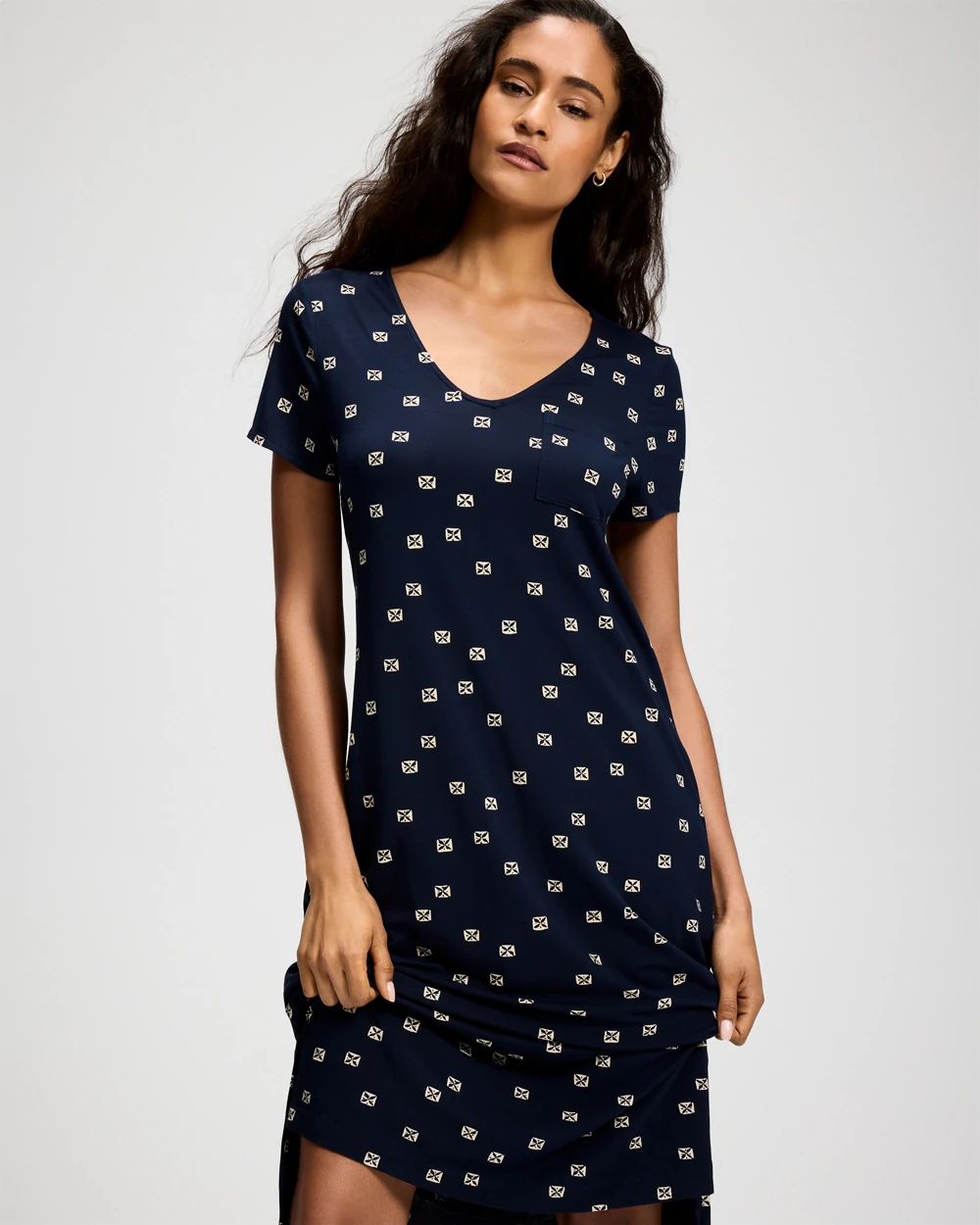 Cool Nights Short Sleeve Long Sleepshirt