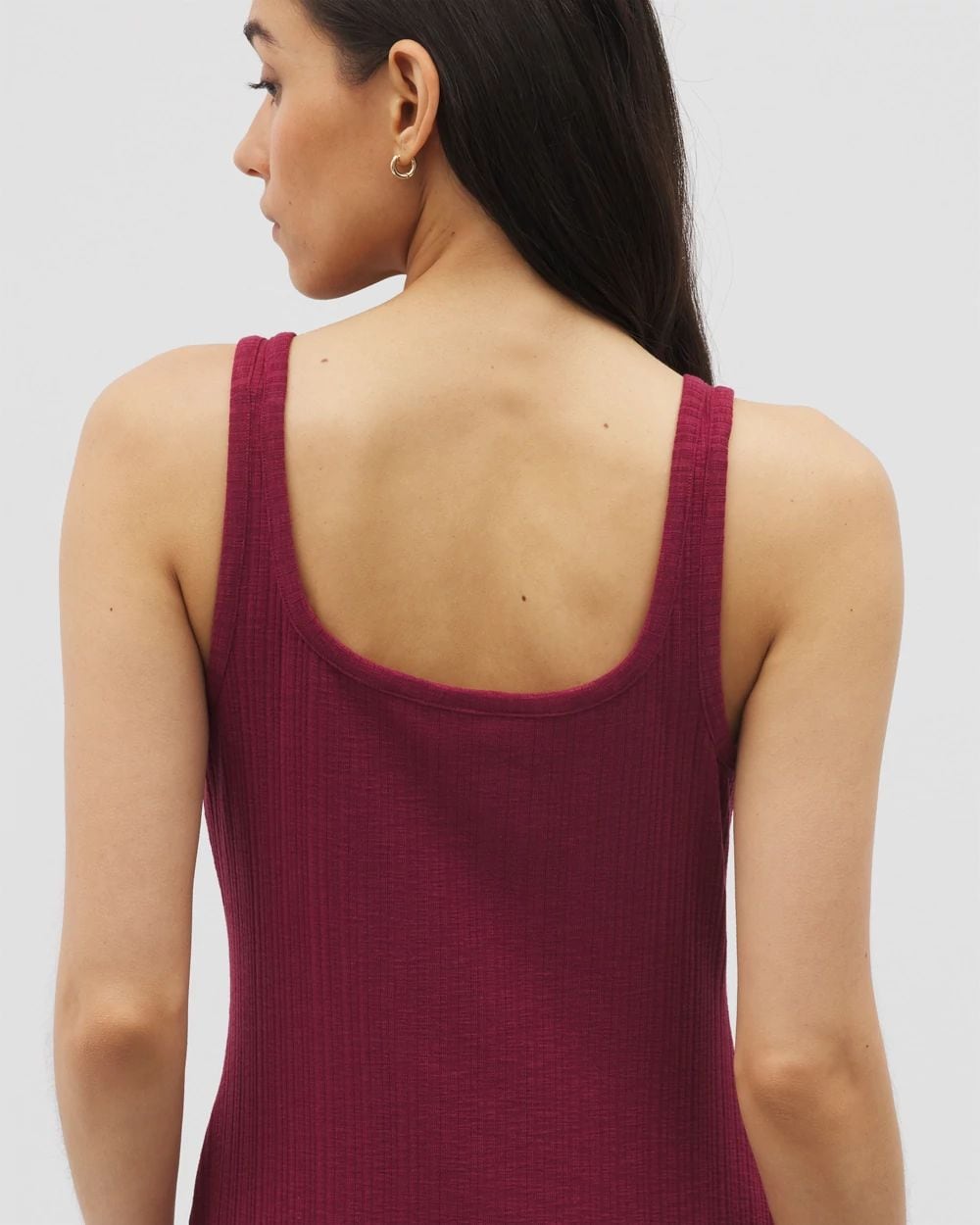 Rib Square Neck Lounge Dress