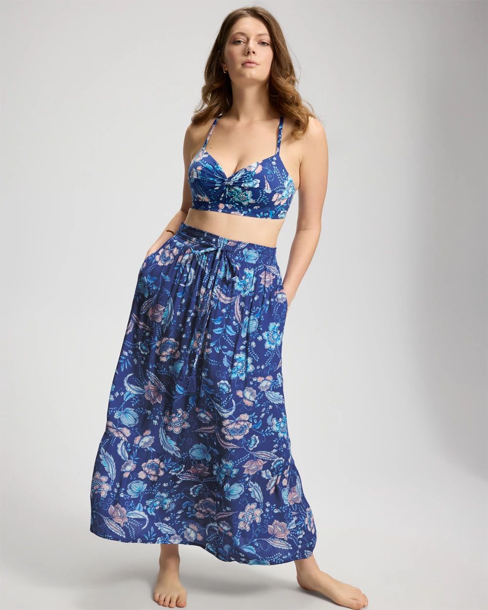 Soma Swim Rayon Crepe Cover Up Skirt