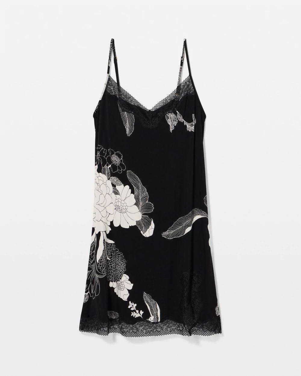 Cool Nights Bold Floral Lace Chemise