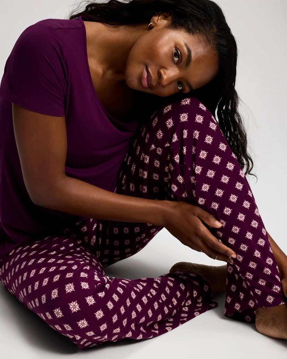 Short Sleeve + Pant Pajama Set click to view larger image.