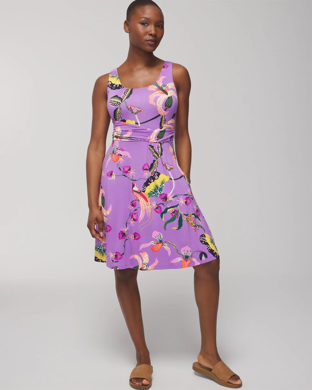 Draped Empire Short Bra Dress