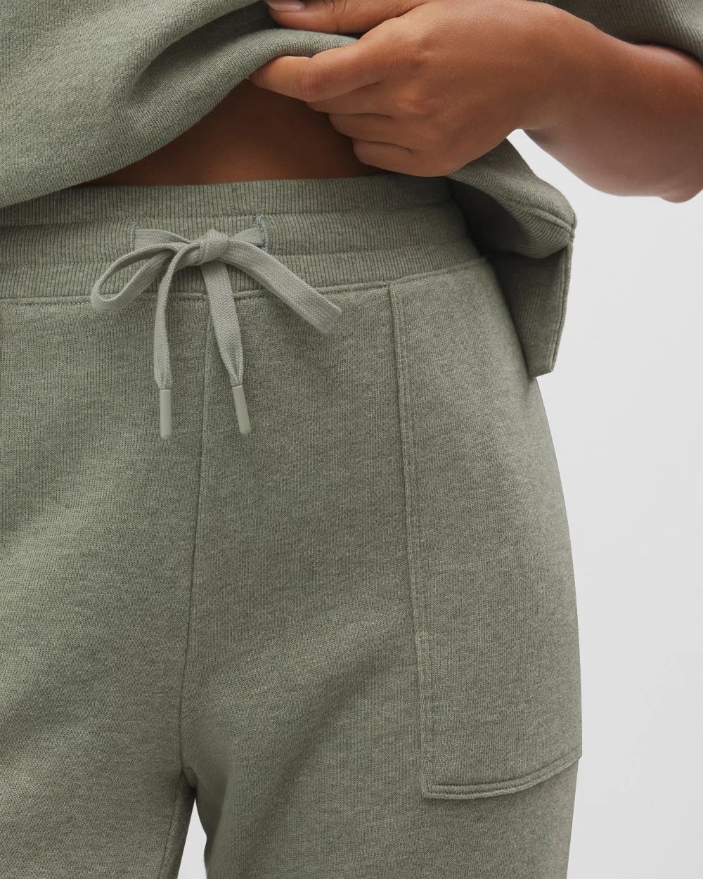 Cotton Terry Cropped Pants
