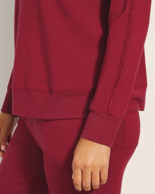 Ultra Soft Fleece Velour Trim Crewneck click to view larger image.