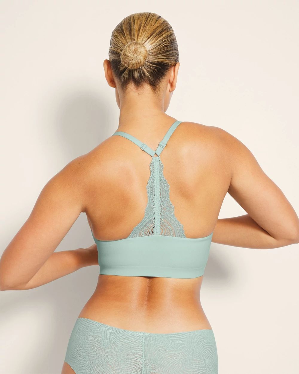Enbliss Racerback Bralette with Lace Back