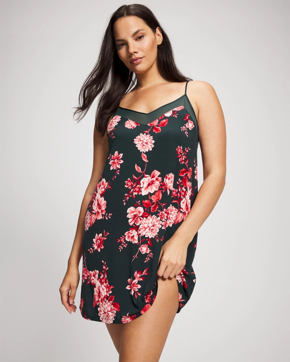 Cool Nights Mesh Trim Chemise