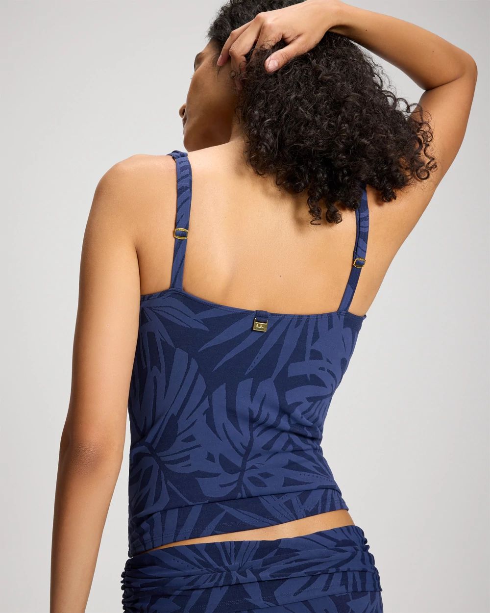 Tropical Tango Square Neck Tankini Swim Top click to view larger image.