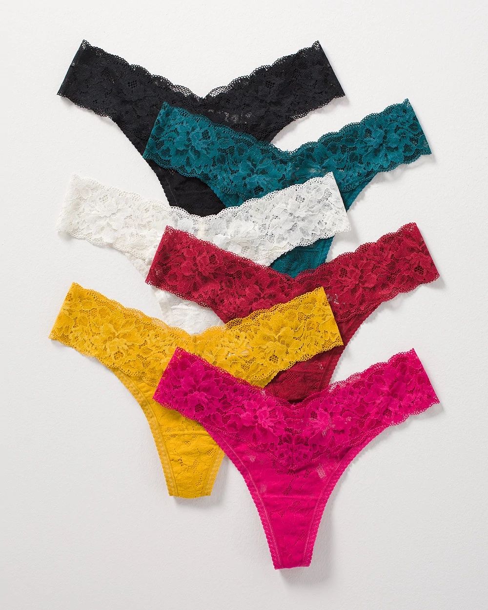 Signature Lace Thong 6 Pack