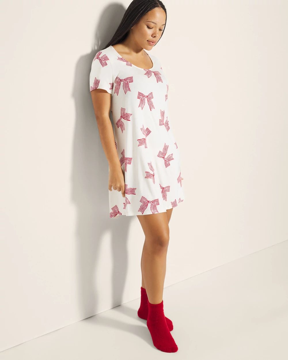 Cool Nights Short Sleeve Scoop Neck Sleepshirt