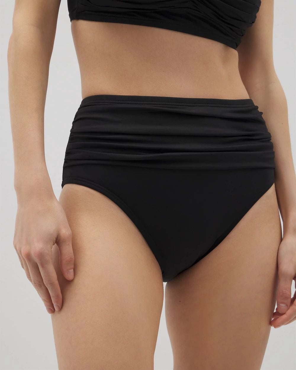 Soma Swim Ruched High-Waist Bikini Bottom
