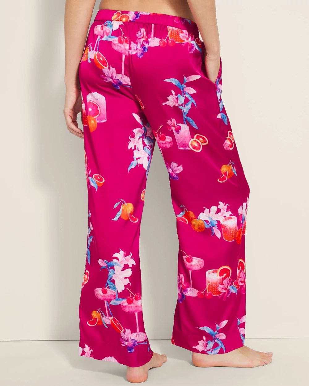 Satin Piped Pajama Pant