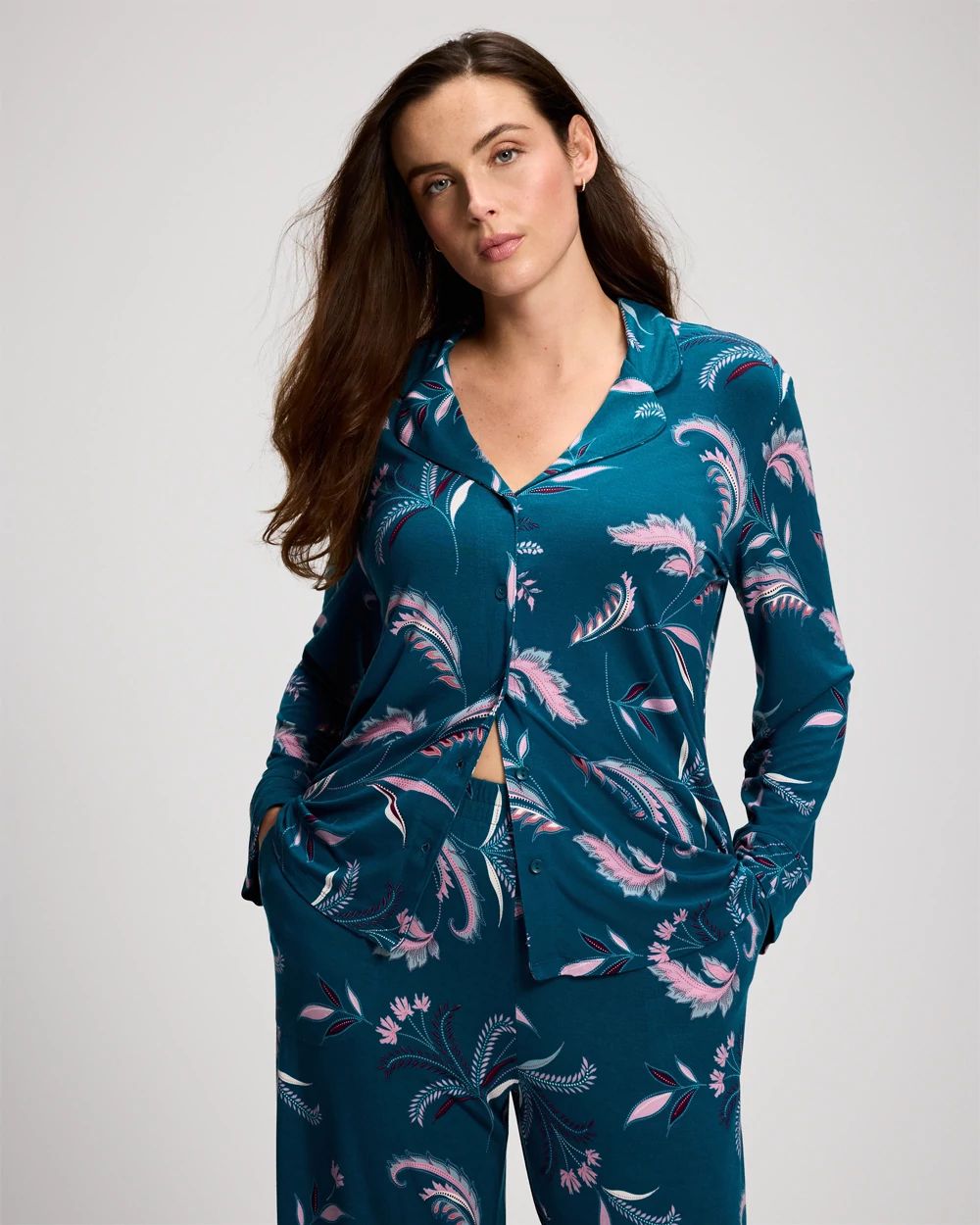 Cool Nights Long Sleeve Notch Collar
