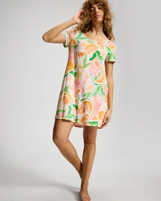 Short Sleeve Scoop Neck Sleepshirt click to view larger image.