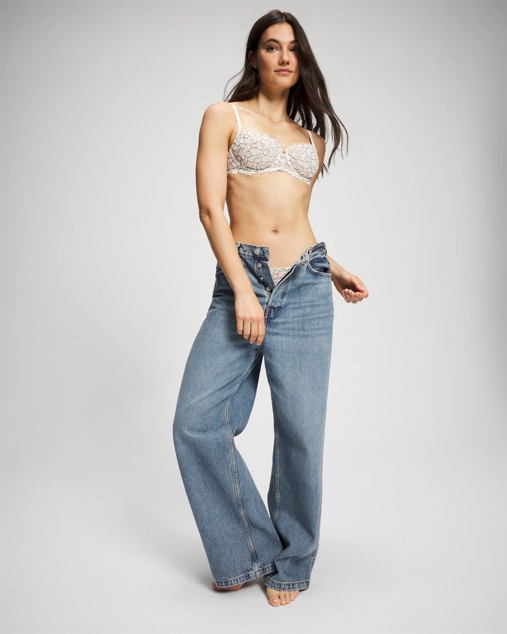 Soma Balconette Unlined Bra with Lace click to view larger image.