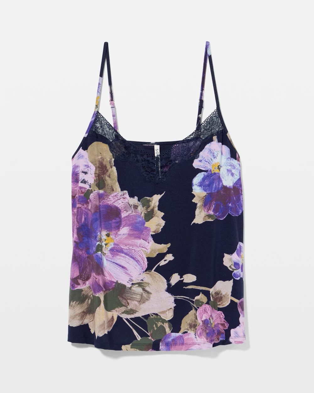 Cool Nights Lace Trim Soft Support Pajama Cami