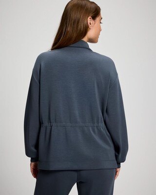 Modern Modal Funnel Neck Cinch Jacket click to view larger image.