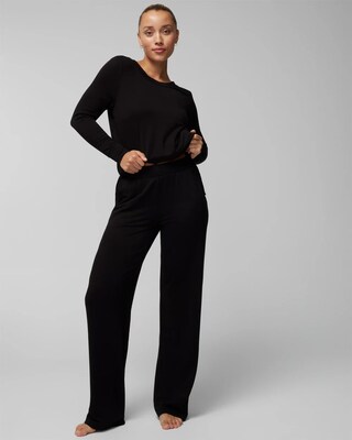 Fleece Straight-Leg Pants